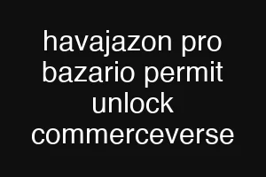 havajazon pro bazario permit unlock commerceverse